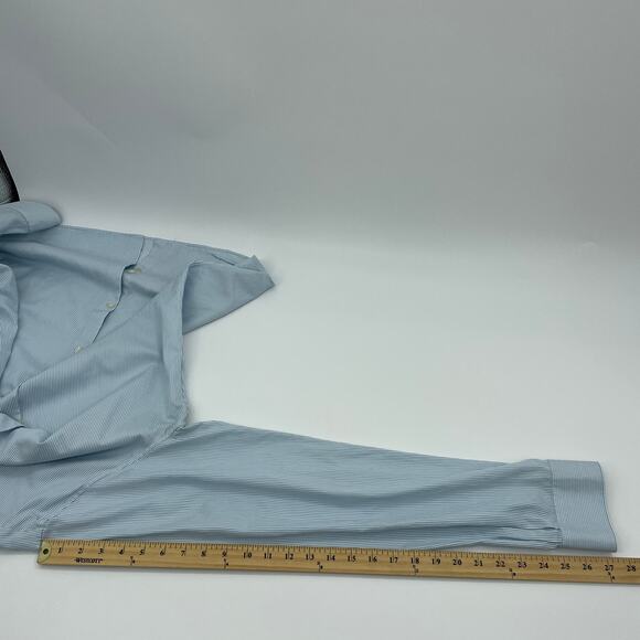 JOHN VARVATOS Mens Career Shirt Size M Slim Fit Long Sleeve Button Up Collared - Picture 8 of 9